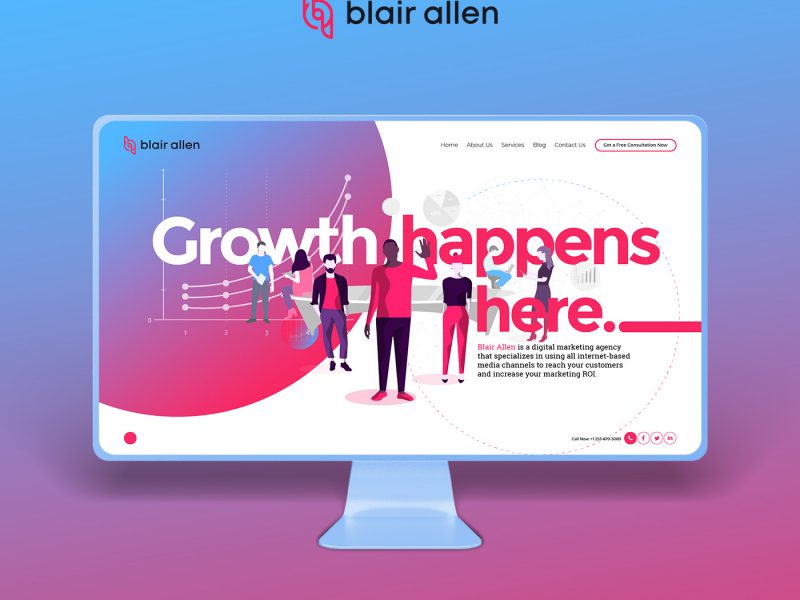 Blair Allen Digital Marketing Agency Homepage Design