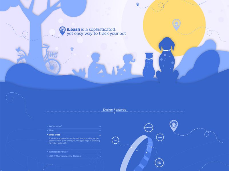 iLeash Landing Page Design