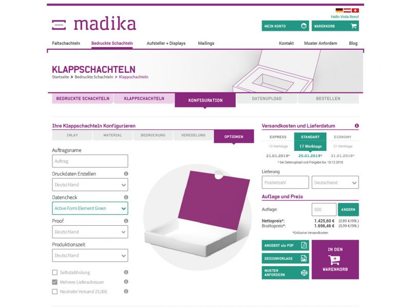 Egger Druck Medien Madika Website Design