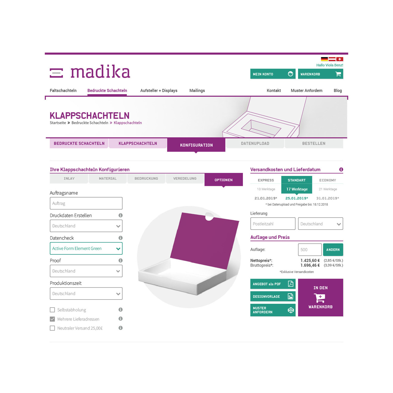 Egger Druck Medien Madika Website Design