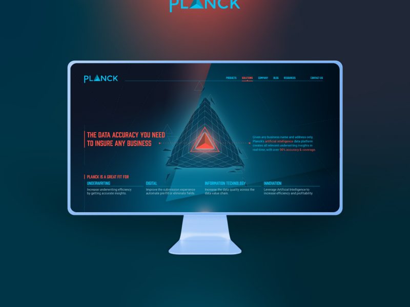 Planck Artificial Intelligence Data Platform Homepage Design